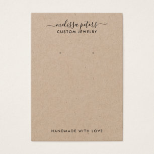 Carte d'affichage moderne Rustique Kraft Bijoux d'