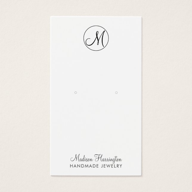 Carte d'affichage Monogramme (Devant)