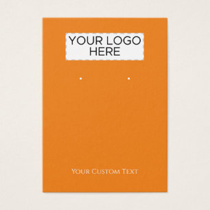Carte d'affichage Orange Custom Text & Logo