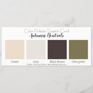 Carte d'affichage Palette de couleurs neutres d'au