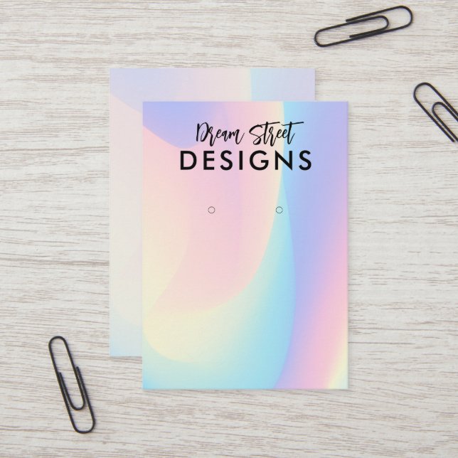 Carte d'affichage Pastel Arc-en-Ciel (Devant/Arrière en situation)