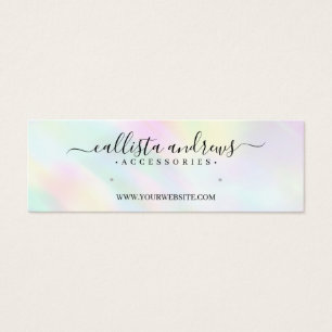 Carte d'affichage Pastel Holographique Arc-en-ciel