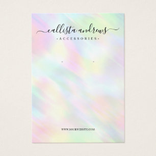 Carte d'affichage Pastel Holographique Arc-en-ciel