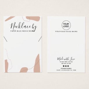 Carte d'affichage Pastel Pink Abstrait Collier