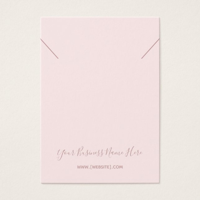 Carte d'affichage Pendentif couleur rose pâle (Devant)