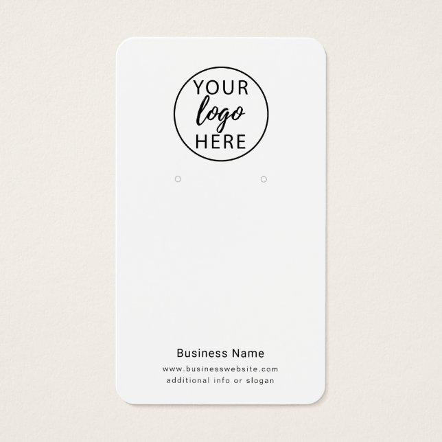 Carte d'affichage personnalisée du logo d'entrepri (Devant)
