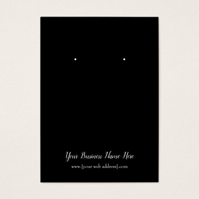 Carte d'affichage personnalisée en noir simple (Devant)