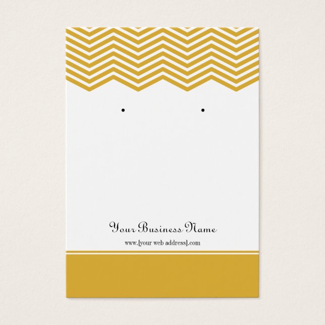 Carte d'affichage personnalisée Gold Chevron (Devant)