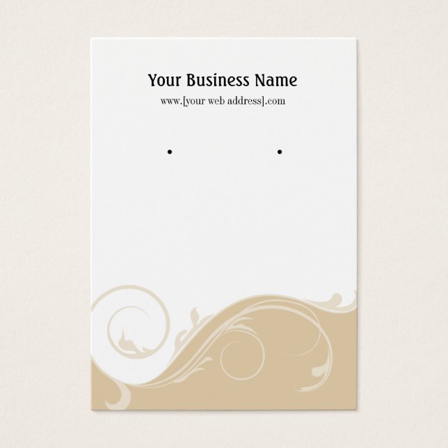 Carte d'affichage personnalisée Tan Beige Swirl (Devant)