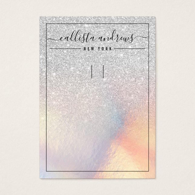 Carte d'affichage Porte - clé Iridescente Parties  (Devant)
