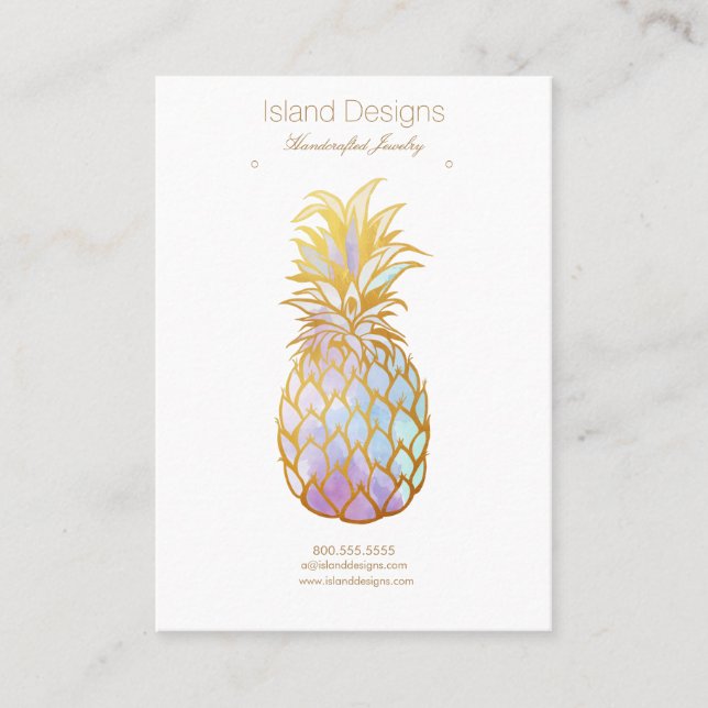 Carte d'affichage pour bijoux à ananas (Devant)