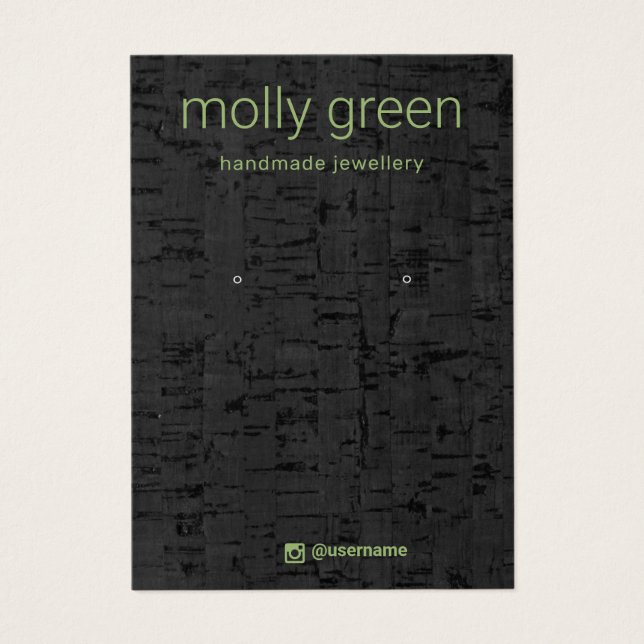 Carte d'affichage pour bijoux à oreille de liège m (Devant)