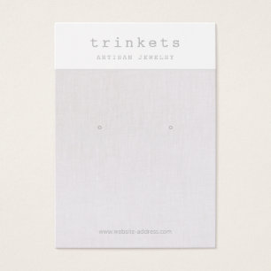 Carte d'affichage pour bijoux à oreille en lin bei