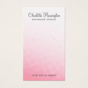 Carte d'affichage pour bijoux à oreille rose