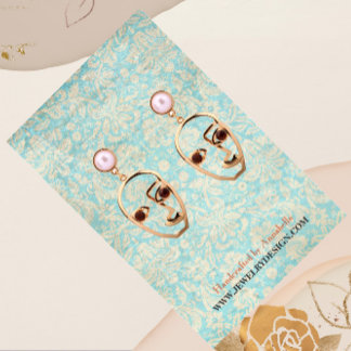 Carte d'affichage pour bijoux à oreilles ・ Damas V