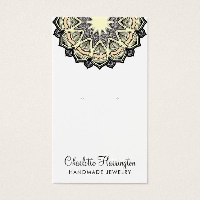 Carte d'affichage pour bijoux à oreilles Mandala (Devant)