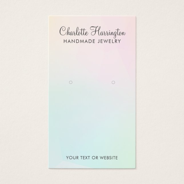 Carte d'affichage pour bijoux à pignon rose (Devant)