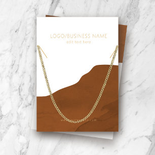 Carte d'affichage pour bijoux en collier