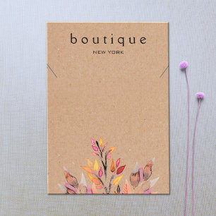 Carte d'affichage pour bijoux en collier de terre