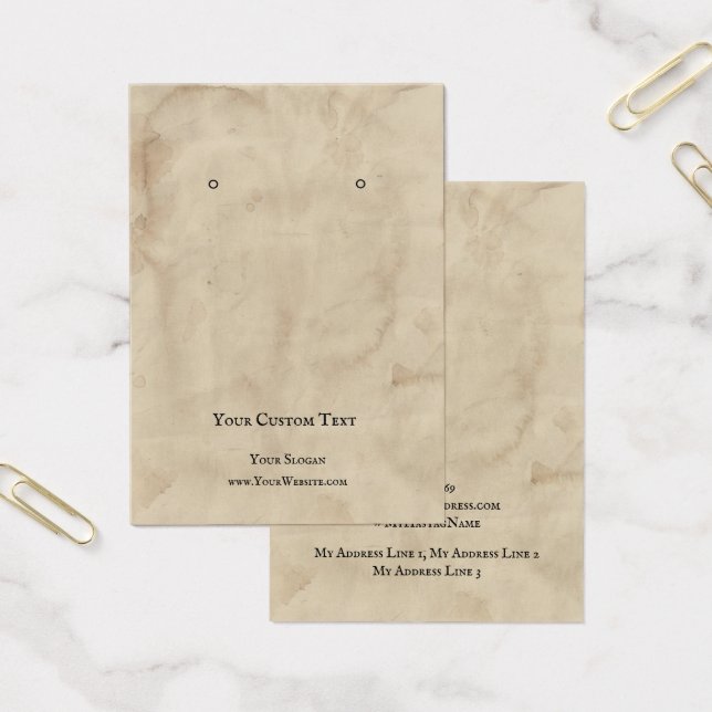 Carte d'affichage pour bijoux, Texture Brown vieil (Bureau)