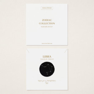 Carte d'affichage pour bijoux Zodiac Sign Libra