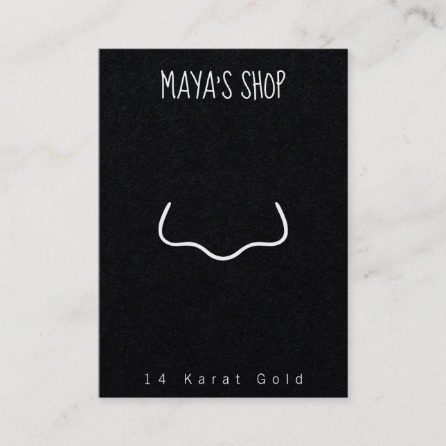 Carte d'affichage pour clou de bijoux (Devant)