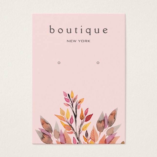 Carte d'affichage pour la bijouterie rose (Devant)