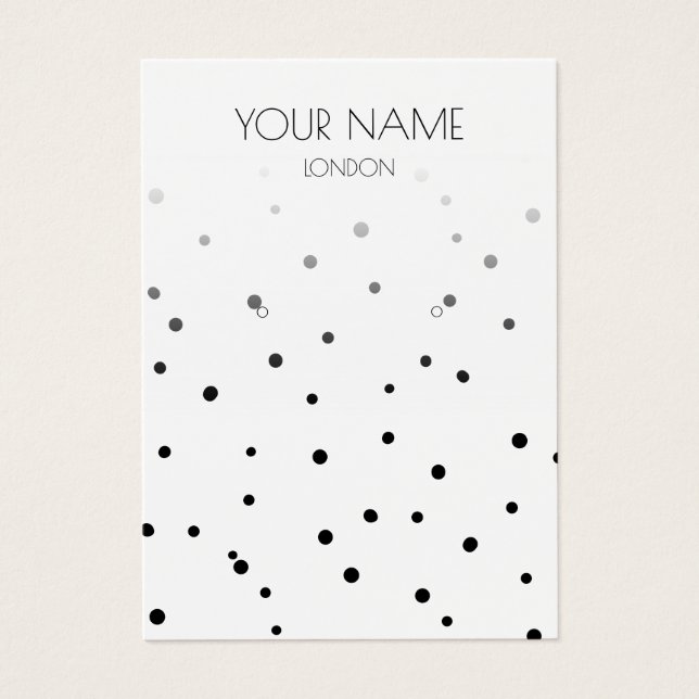 Carte d'affichage pour motif de pois amusant (Devant)