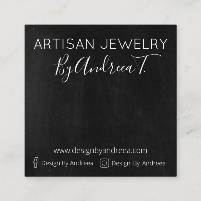 Carte d'affichage pour porteurs de bijoux artisana (Devant)
