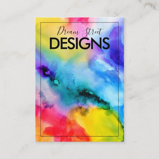 Carte d'affichage Rainbow Watercolor (Devant)