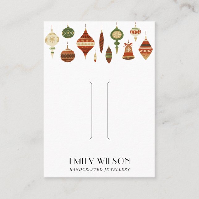 CARTE D'AFFICHAGE RÉTRO CHRISTMAS ORNAMENT HAIR CL (Devant)