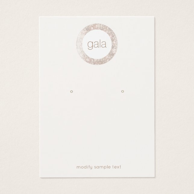 Carte d'affichage Retro Glam Silver Sequins (Devant)