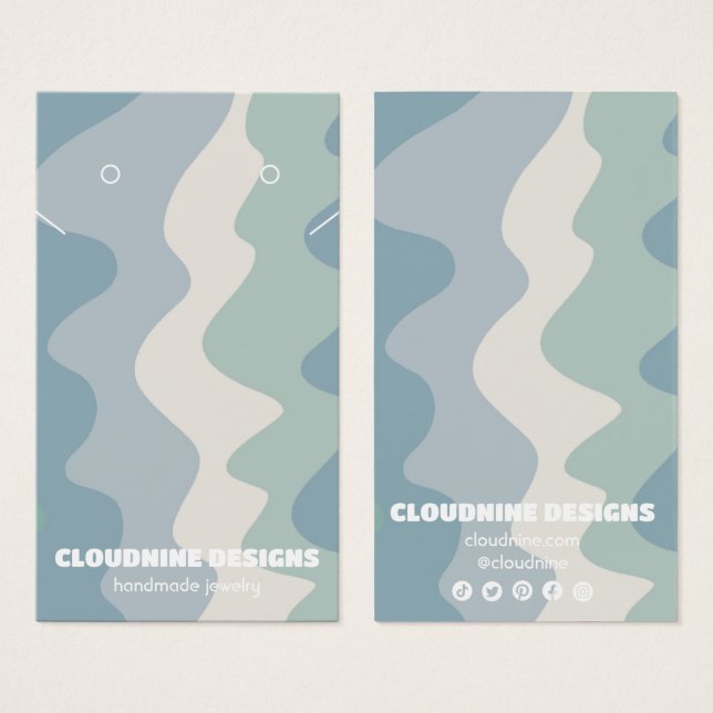 Carte d'affichage Retro Waves Earring Collier Bijo (Devant & derrière)