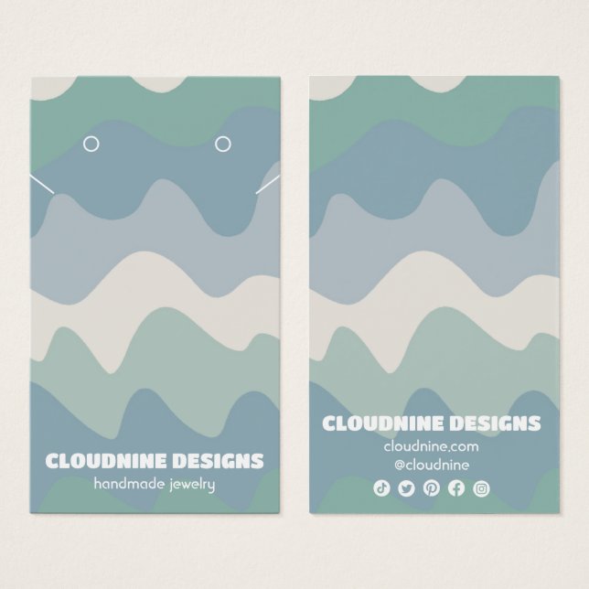 Carte d'affichage Retro Waves Earring Collier Bijo (Devant & derrière)