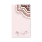 Carte d'affichage rose Gold Blush Agate Geode