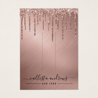 Carte d'affichage rose Gold Parties scintillant