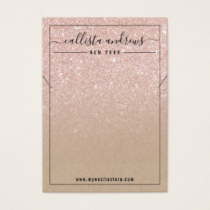 Carte d'affichage rose Parties scintillant or Kraf