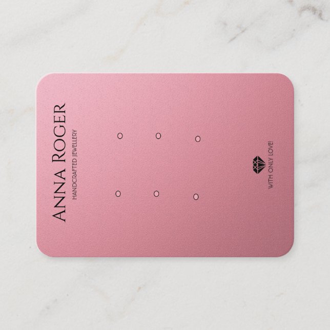 Carte d'affichage rose rose trois oreilles (Devant)