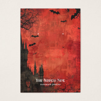 Carte d'affichage rouge noir gothique Halloween