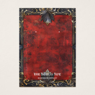 Carte d'affichage rouge noir gothique Halloween
