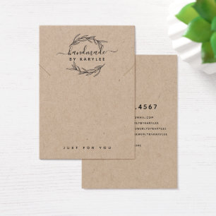 Carte d'affichage Rustic Laurel Leaf