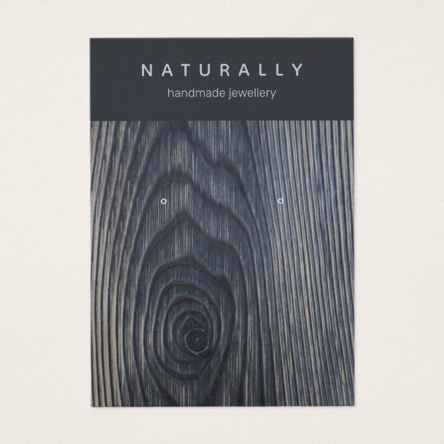 Carte d'affichage Rustic Wood Grain Earring Bijoux (Devant)