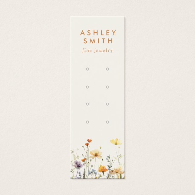 Carte d'affichage Rustique Fleur sauvage à oreille (Devant)