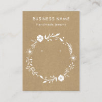 Carte d'affichage Rustique Floral Wreath Kraft