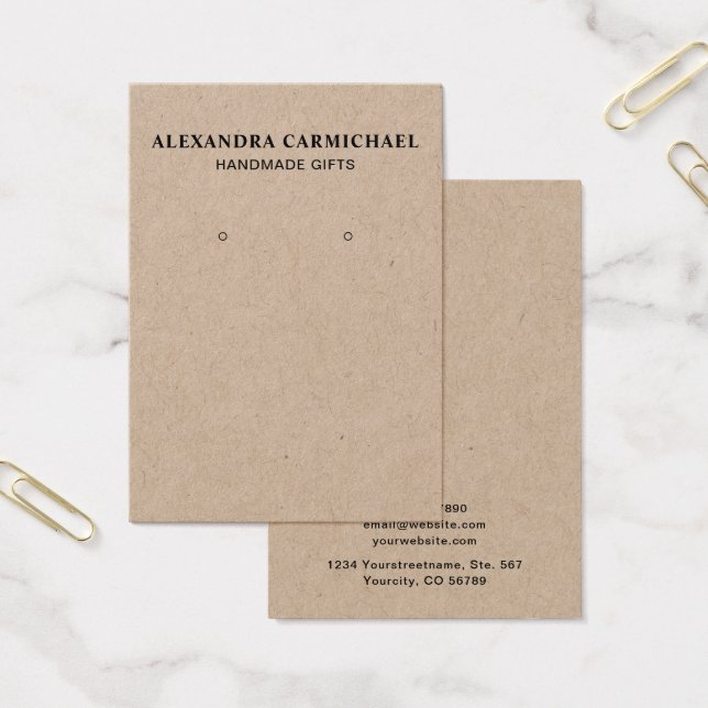 Carte d'affichage Rustique Kraft Artisan à oreille (Bureau)