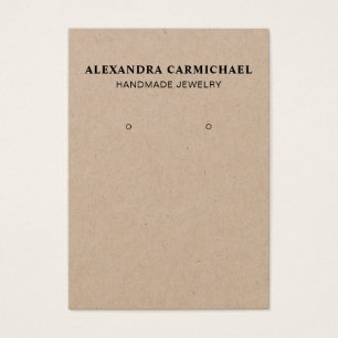 Carte d'affichage Rustique Kraft artisanal bijoux 