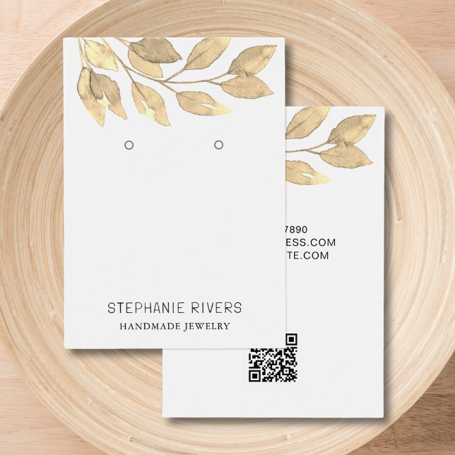 Carte d'affichage Rustique QR Code Boucles d'oreil (Créateur téléchargé)