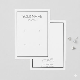 Carte d'affichage simple à oreille avec bordure mi