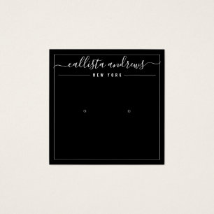 Carte d'affichage simple à oreille blanche noire