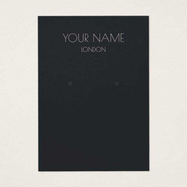 Carte d'affichage simple à oreille noire (Devant)